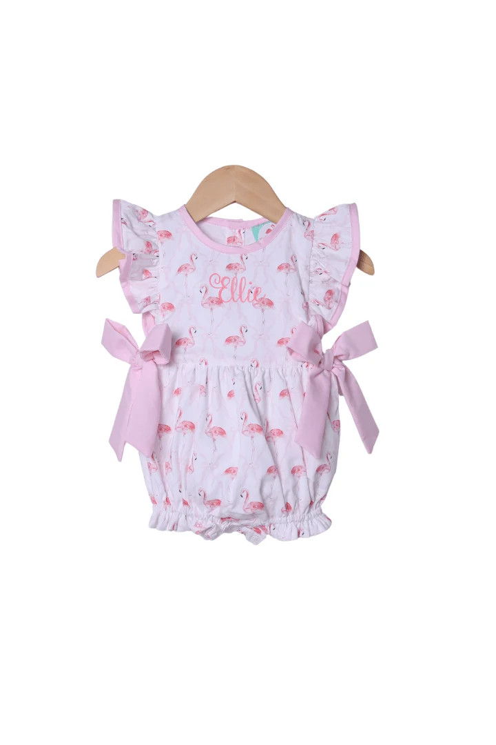 Fancy Flamingo Ruffle Bubble | The Smocked Flamingo