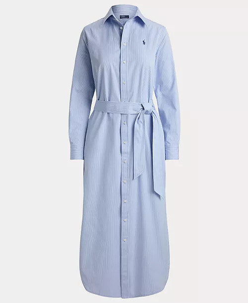 Women's Long-Sleeve Collared Shirt Dress | Macy's