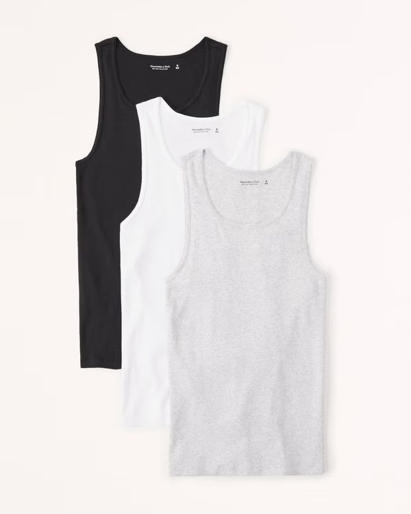 3-Pack Ribbed Tanks | Abercrombie & Fitch (US)