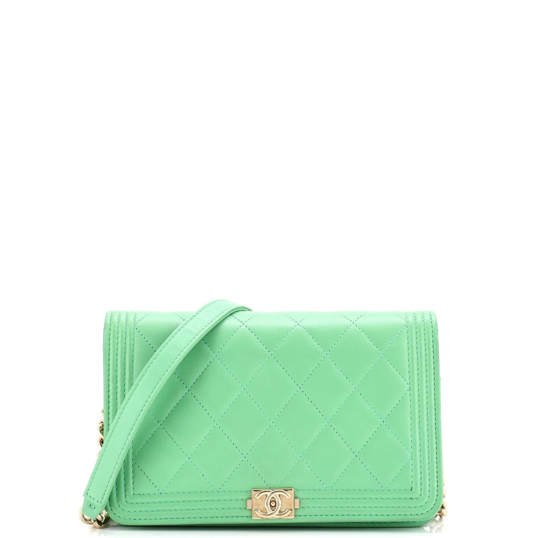 Pre-Loved Chanel Boy Wallet on Chain Quilted Lambskin | Zulily