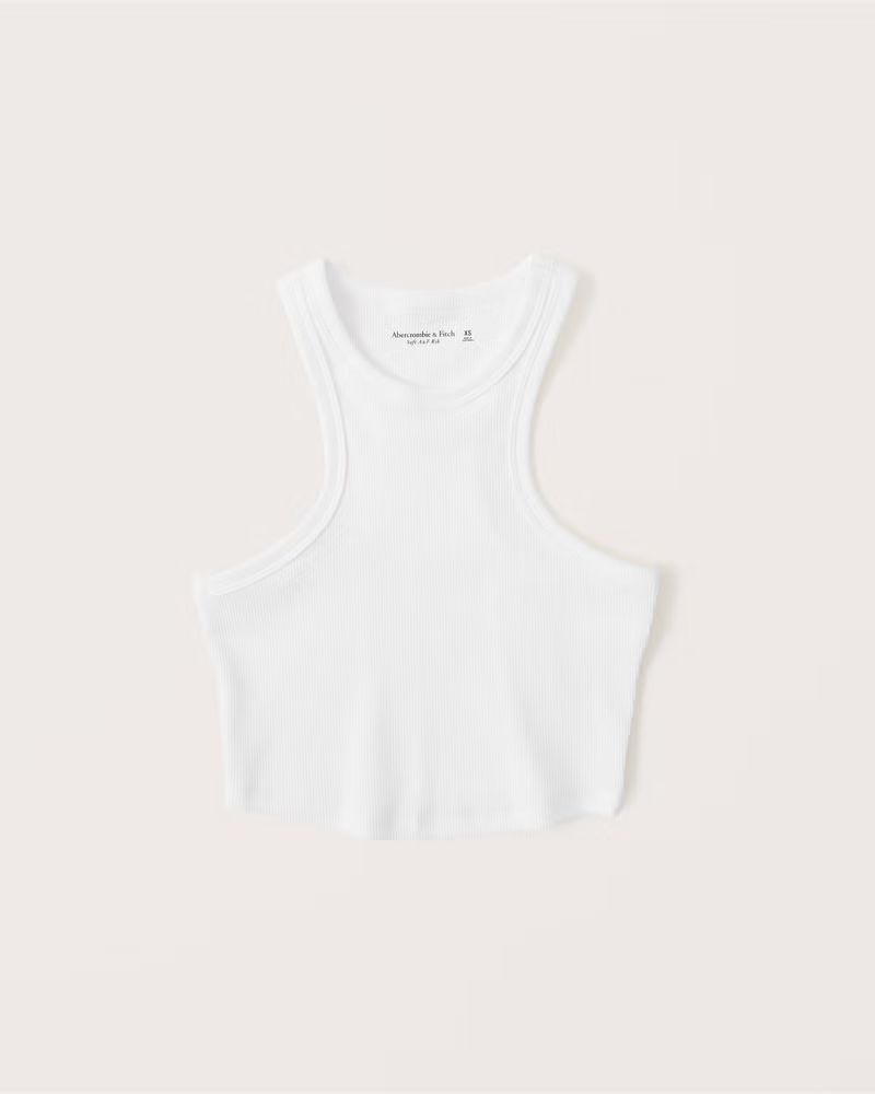 Abercrombie & Fitch Women's Cropped Essential Scuba Tank in White - Size XL | Abercrombie & Fitch (US)