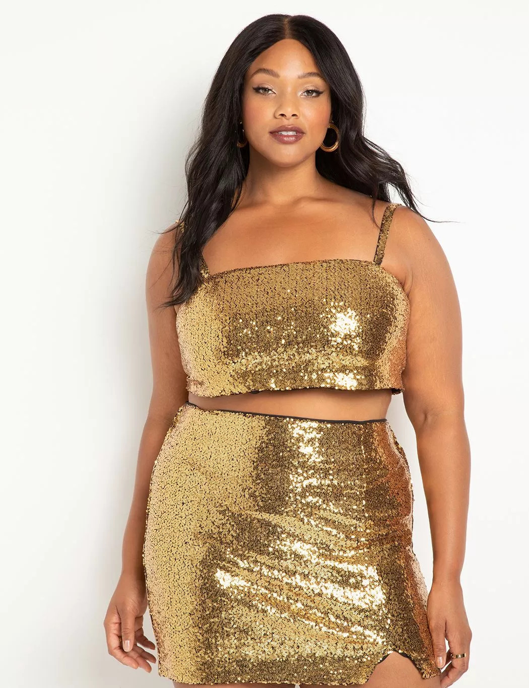 Sequin Cropped Tank | Eloquii