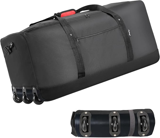 Finnhomy 120L Foldable Rolling Duffel Bag with 3 Wheels, Light Weight Travel Duffel bag with Larg... | Amazon (US)