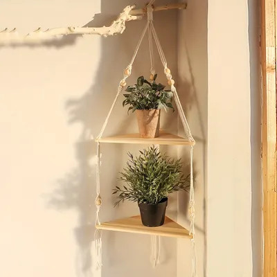 Add a Touch of Nature to Your Home with Macrame Floating Shelves - Perfect for Bedroom, Living Ro... | Temu Affiliate Program