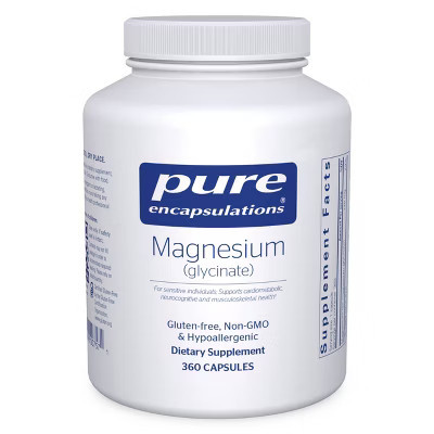 Pure Encapsulations Magnesium (Glycinate) - Supplement to Support Stress Relief, Sleep, Heart Health, Nerves, Muscles, and Metabolism - 360 Capsules | Target