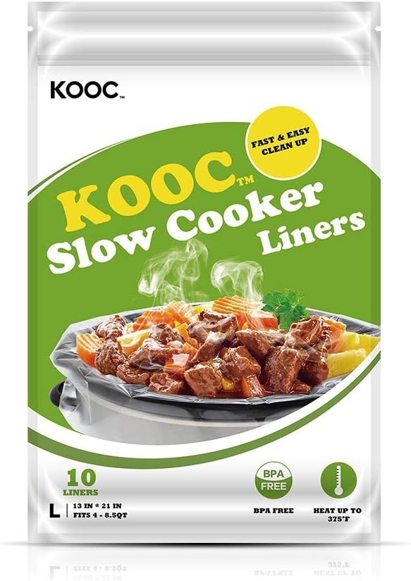 [NEW] KOOC Disposable Slow Cooker Liners and Cooking Bags, 1 Pack(10 Counts), Large Size Pot Line... | Amazon (US)