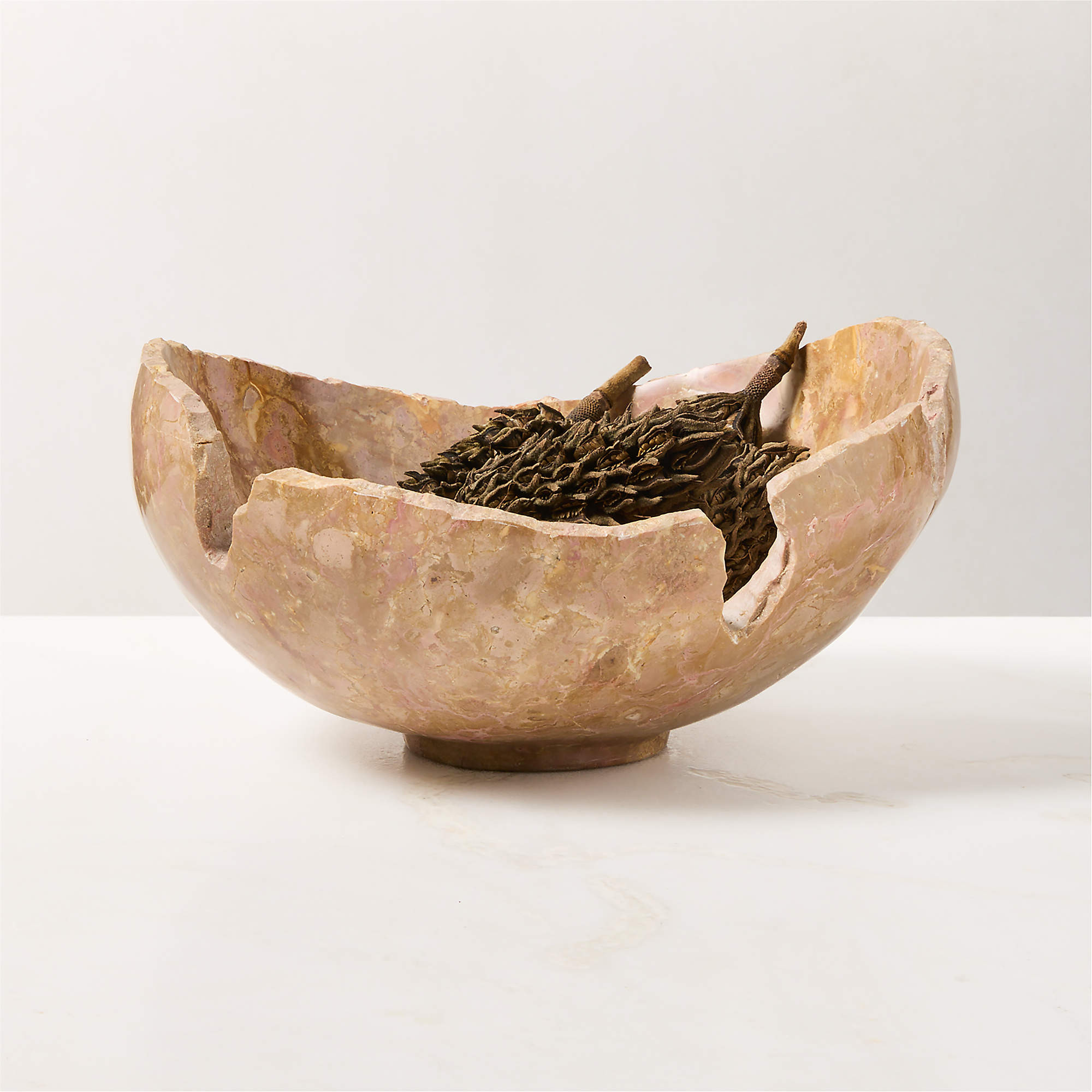 Izzo Natural Marble Decorative Bowl | CB2 | CB2