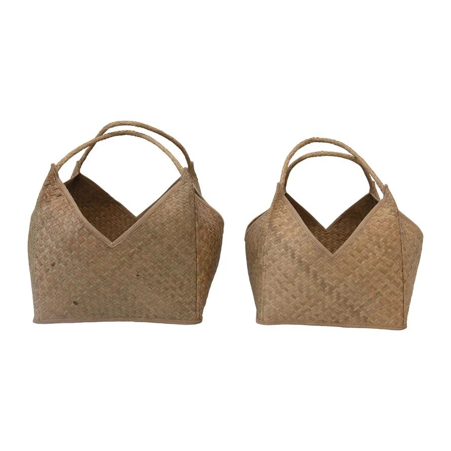 Large Handwoven Seagrass Basket - Set of 2 | APIARY by The Busy Bee