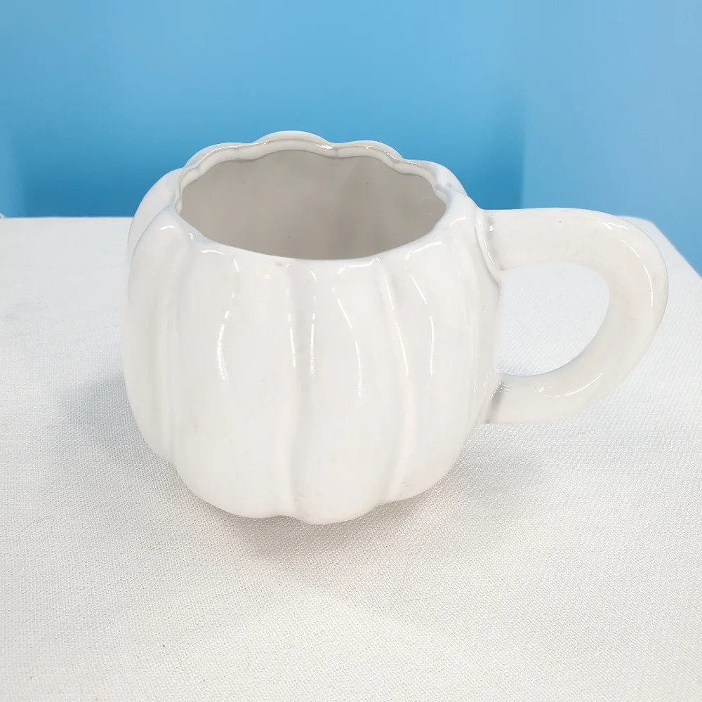by Anthropologie white pumpkin coffee cup | Poshmark