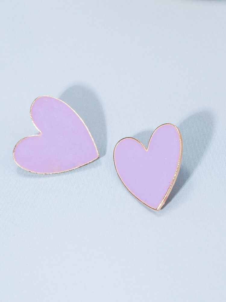 Heart Shaped Stud Earrings | SHEIN