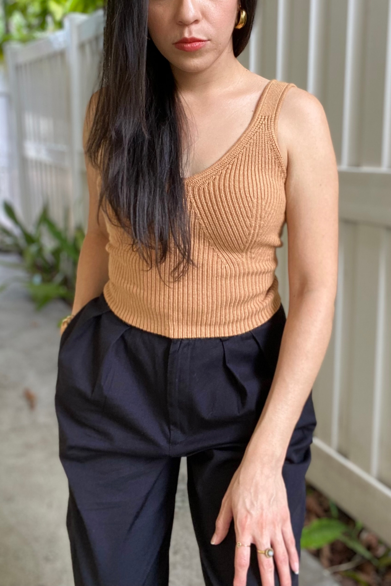 Wearing loose fit pleated pants and a sweater top in size extra small. Amazon fashion finds 

#LTKworkwear #LTKtravel #LTKunder100