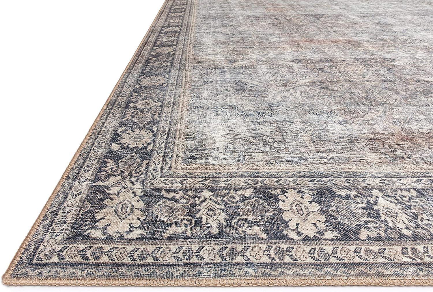 Loloi II Wynter WYN-07 Grey / Charcoal Traditional Area Rug 7'-6" x 9'-6" | Amazon (US)