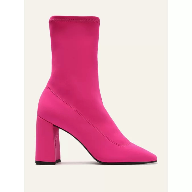 My Shoesbota pink my shoes lycra cano médio salto geométrico | ZZ Mall (BR)