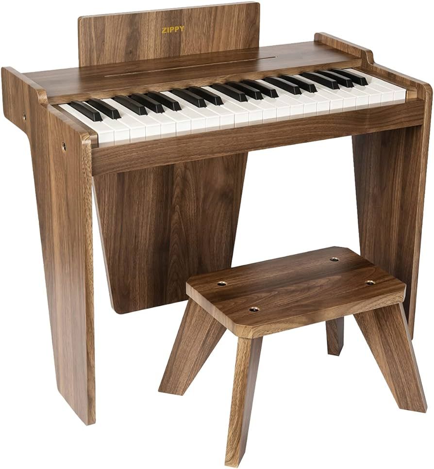 ZIPPY Kids Piano Keyboard, 37 Keys Digital Piano for Kids, Music Educational Instrument Toy, Wood Pi | Amazon (US)