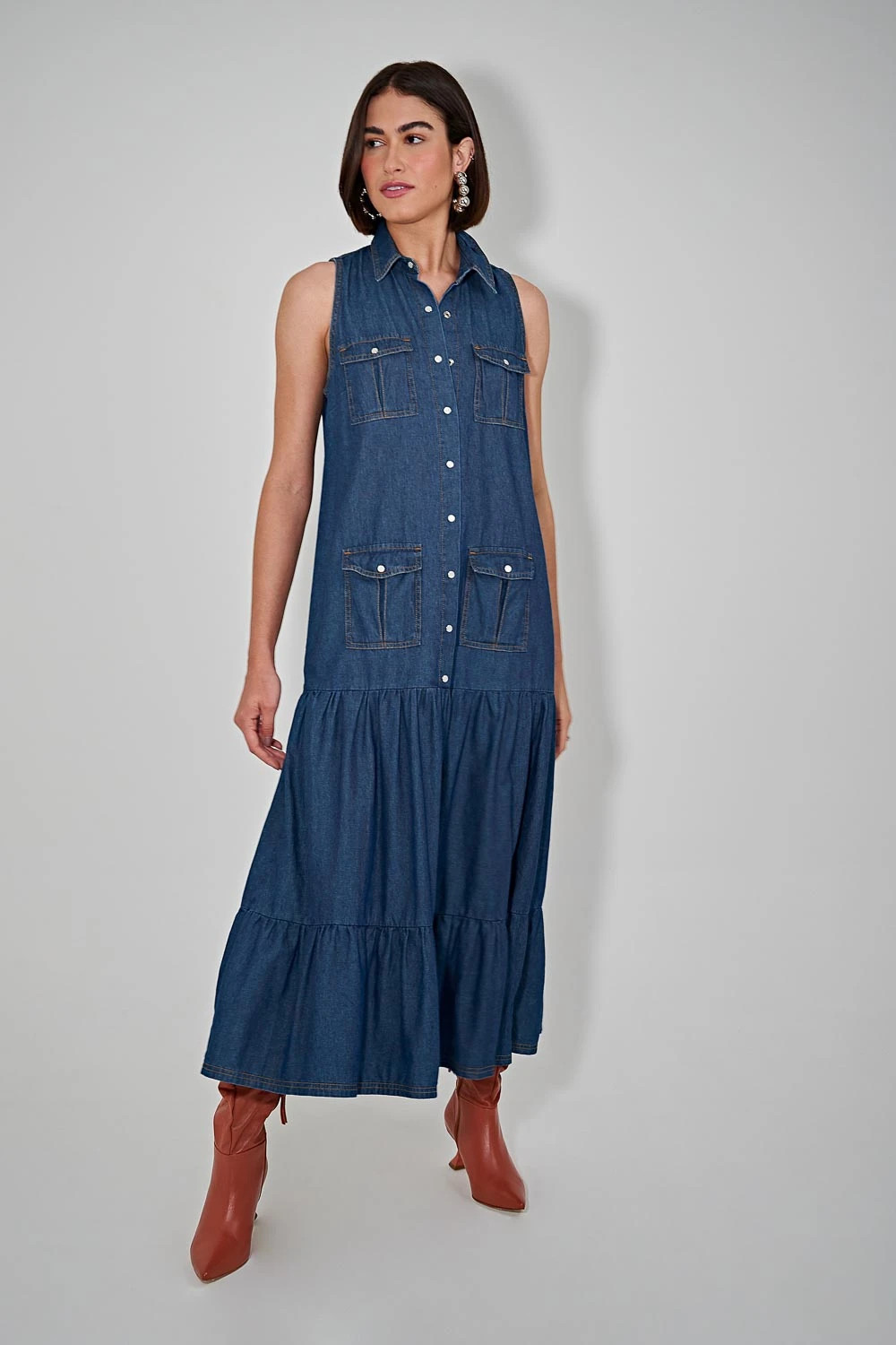 VESTIDO LONGO JEANS | Linda de Morrer (BR)