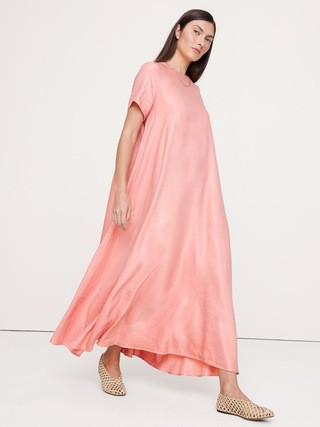 Viscose-Linen Trapeze Maxi Dress | Banana Republic (US)