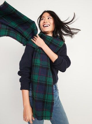 Plaid Flannel Blanket Scarf For Women | Old Navy (US)