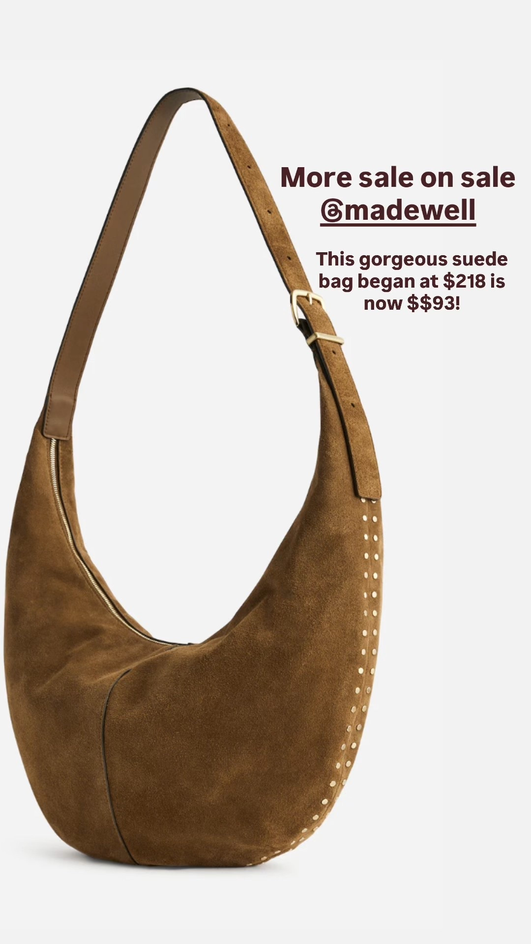 Suede is so in for the fall! This shoulder bag is beautiful, and hold so much.

Was $218 now currently $93 if you are a Madewell insider… Which is free to join and you get free shipping among other perks

#LTKOver40 #LTKSaleAlert #LTKFindsUnder100