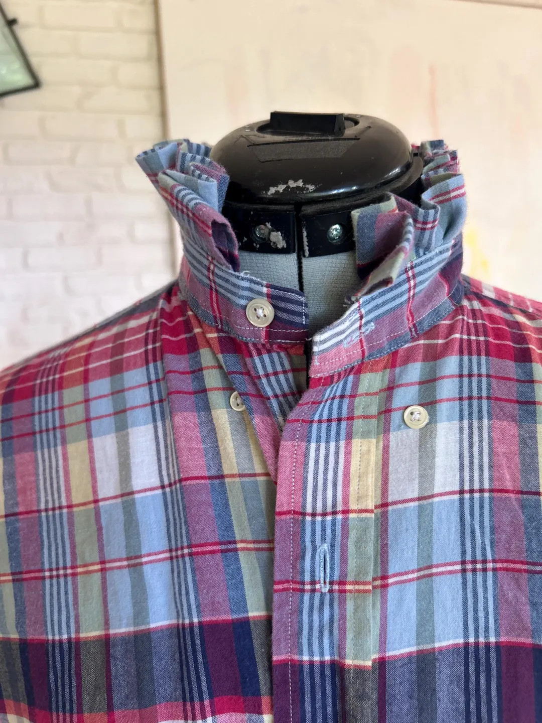 Ruffled collar button down men’s Oxford re-style, Ralph Lauren. | Etsy (US)