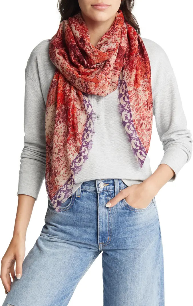 Print Square Wool Scarf | Nordstrom