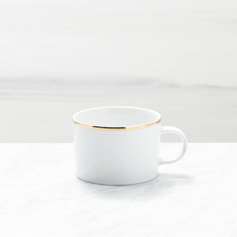 Maison Gold Rim Cup + Reviews | Crate and Barrel | Crate & Barrel