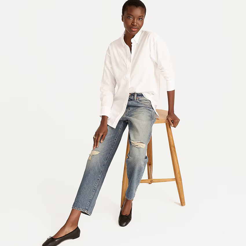 Relaxed-fit washed cotton poplin shirt | J. Crew US