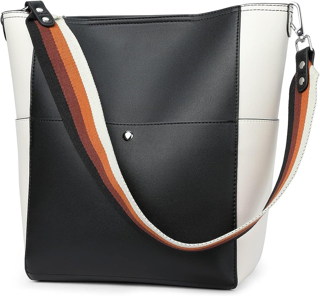 BROMEN Handbags for Women Bucket Bags Vegan Leather Purses and Handbags Crossbody Purse | Amazon (US)
