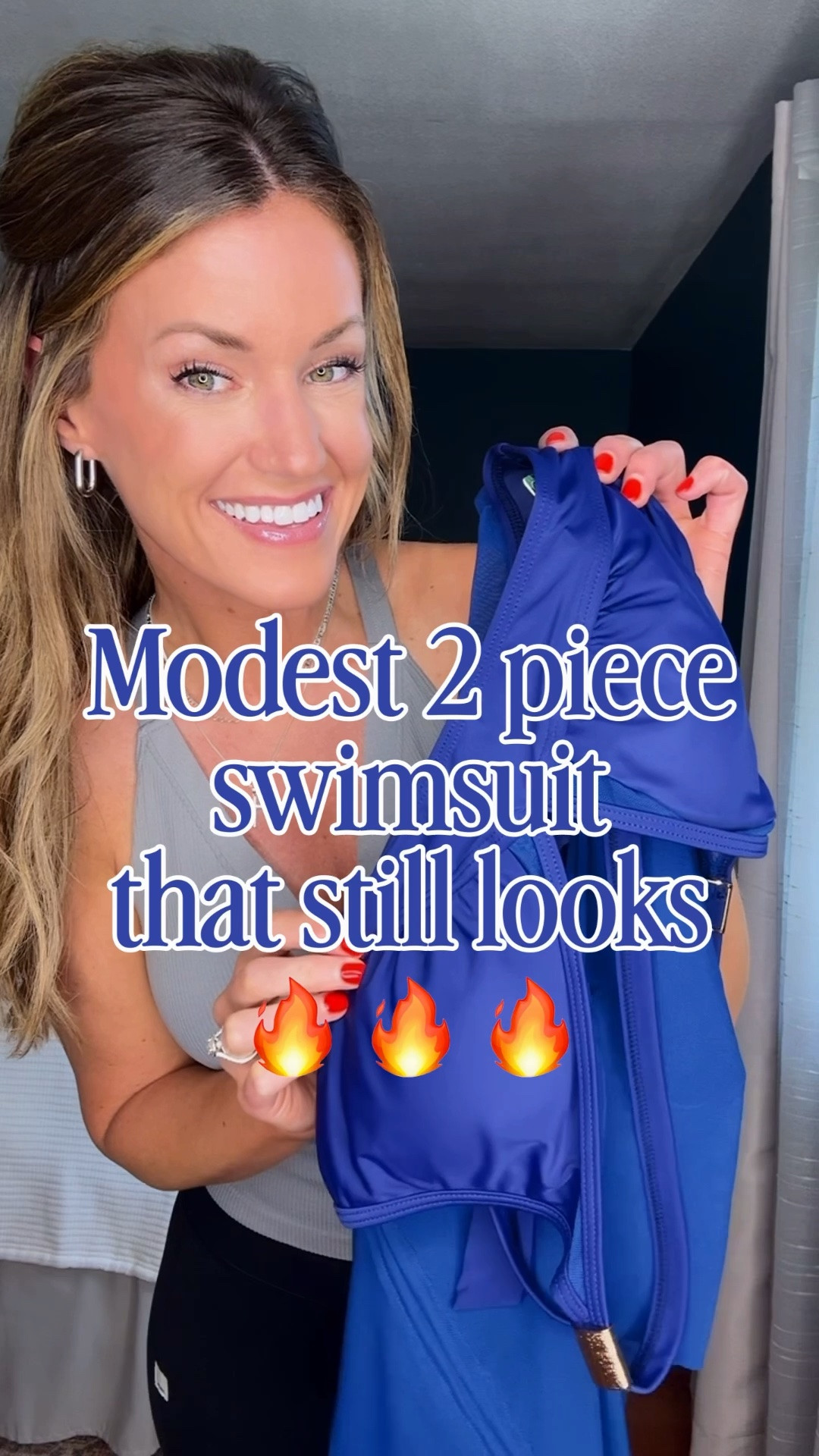 Proof that a modest two piece swimsuit can still be sexy. 
Wearing medium

#LTKSeasonal #LTKOver40 #LTKSwim