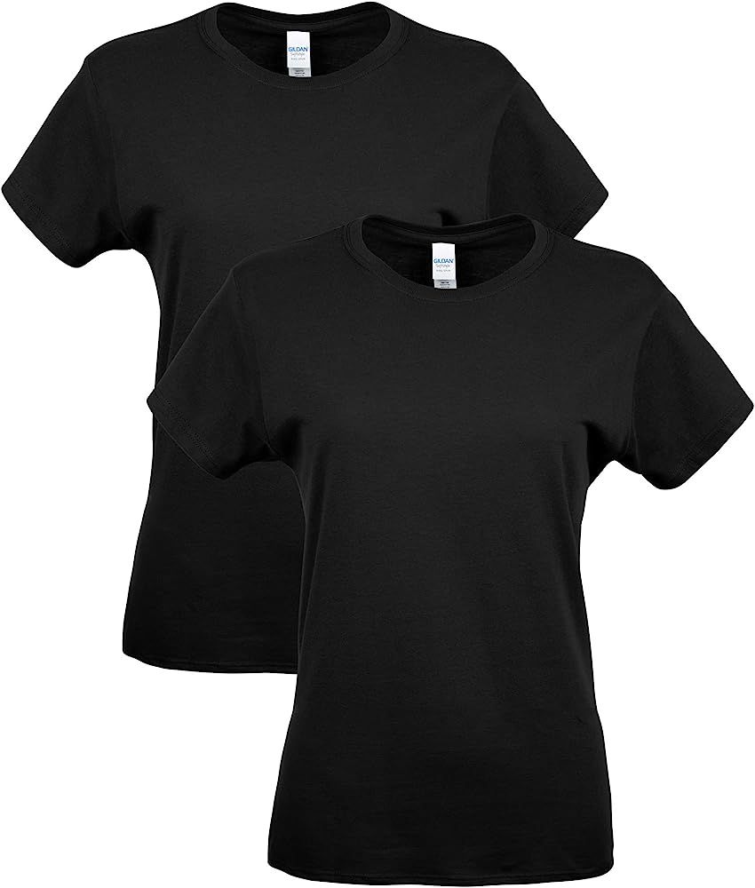 Gildan Women's Softstyle Cotton T-Shirt, Style G64000l, 2-Pack | Amazon (US)