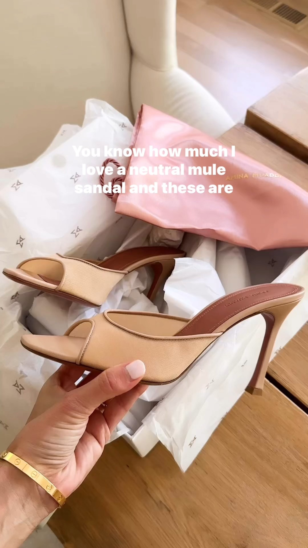 My favorite nude mule sandals, Amina Muaddi Alexa mesh heels. 

#LTKstorytime #LTKootd #LTKSeasonal