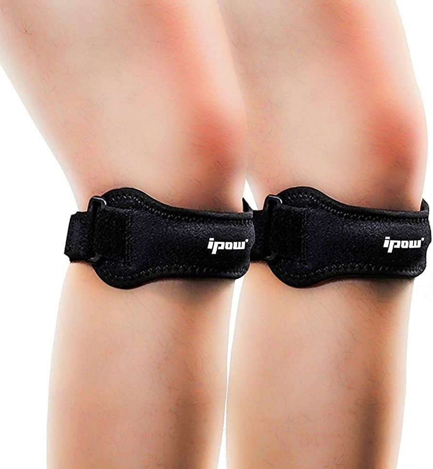 IPOW 2 Pack Knee Pain Relief & Patella Stabilizer Knee Strap Brace Support for Hiking, Soccer, Ba... | Amazon (US)