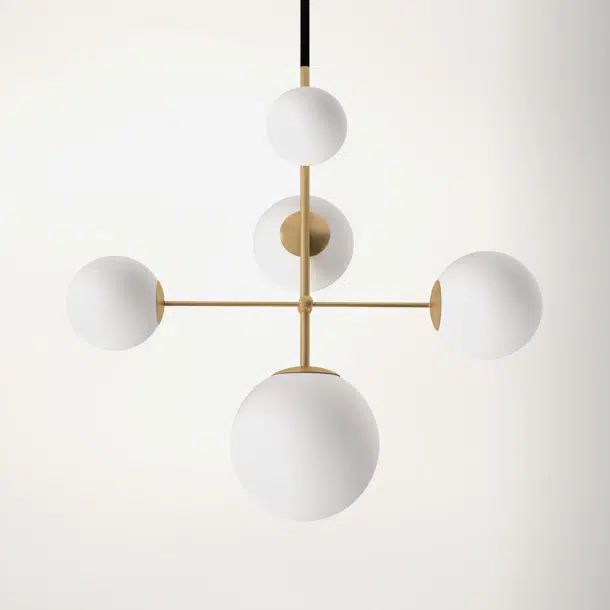 Drake 5 Light Metal Dimmable Sputnik Chandelier | Wayfair North America