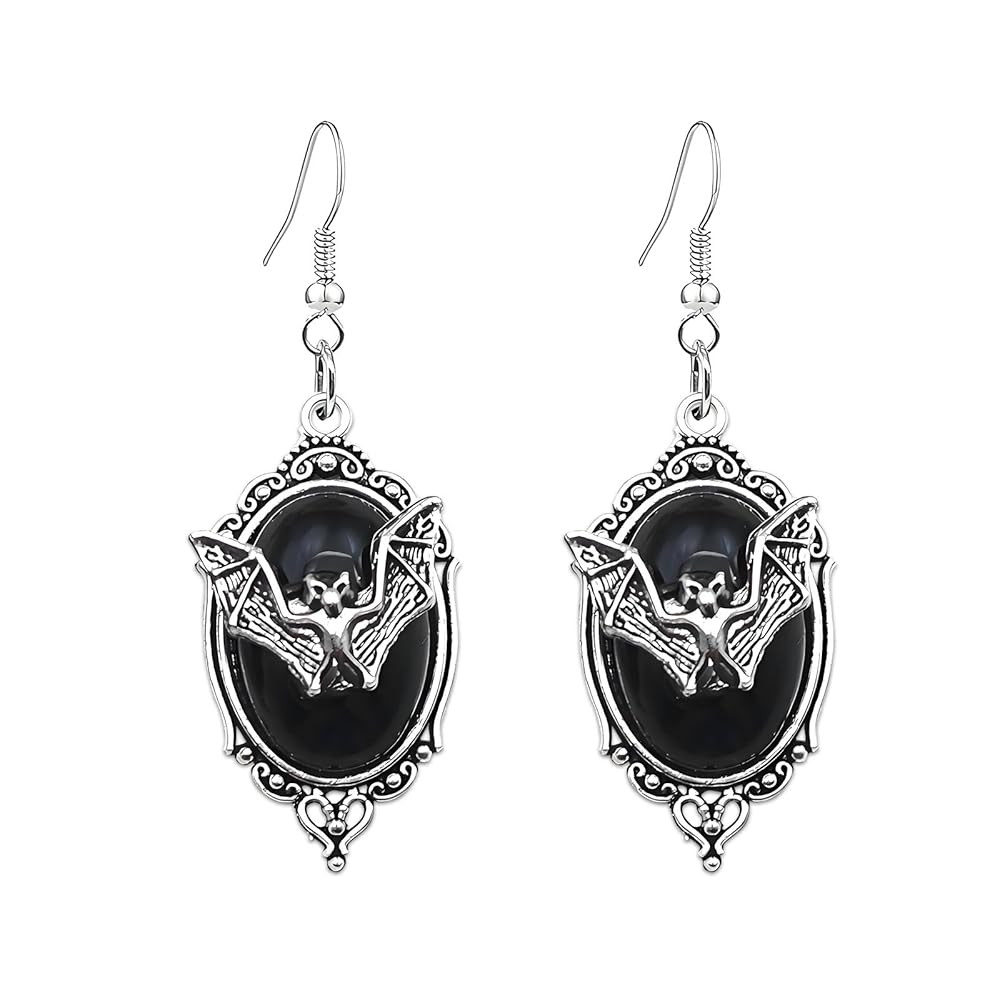 WCRAZYE Gothic Bat Earrings for Men Women Punk Rock Style Vampire Bat Animal Dangle Drop Holiday ... | Amazon (US)
