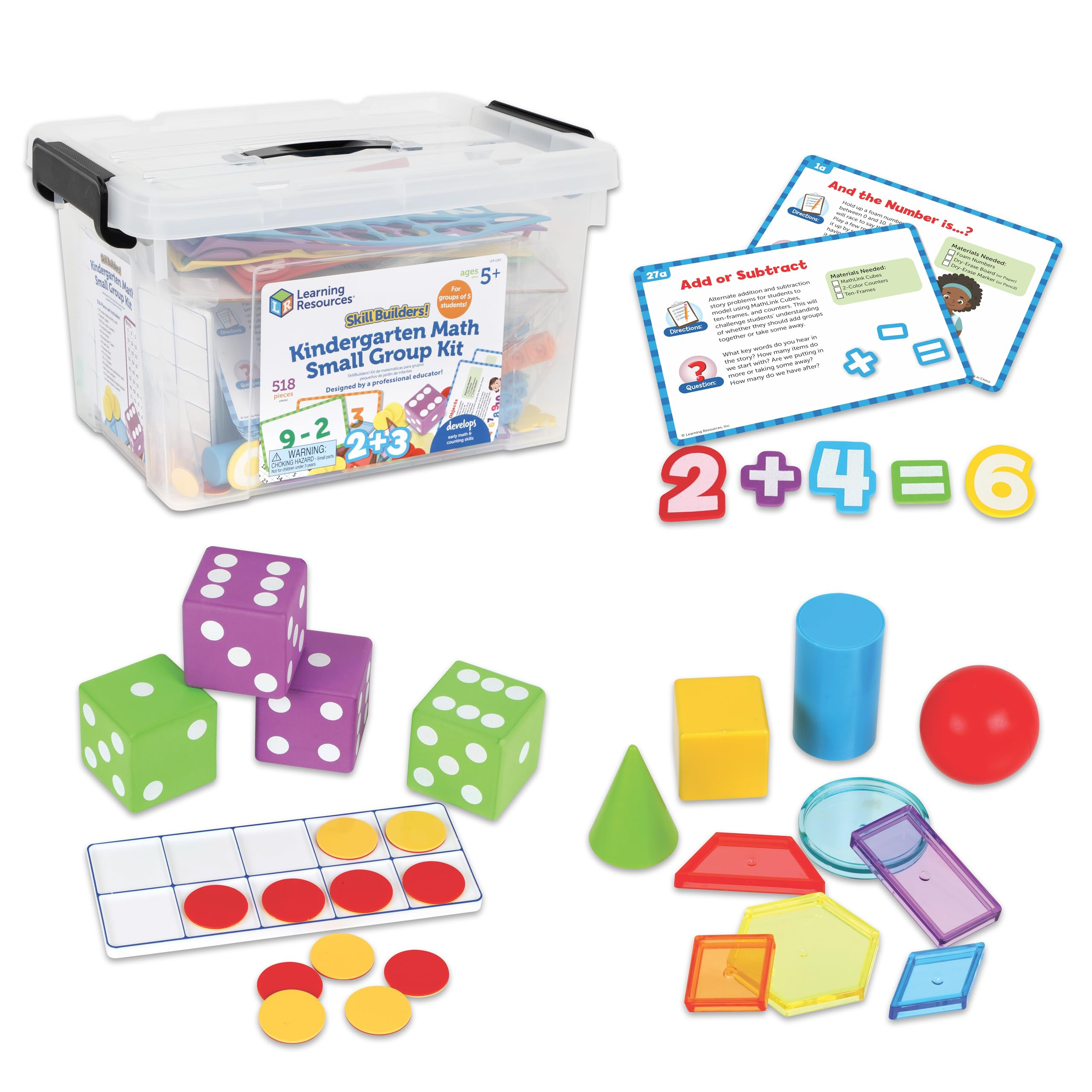 Learning Resources Skill Builders Kindergarten Math Small Group, Math Manipulatives, STEM Activit... | Amazon (US)