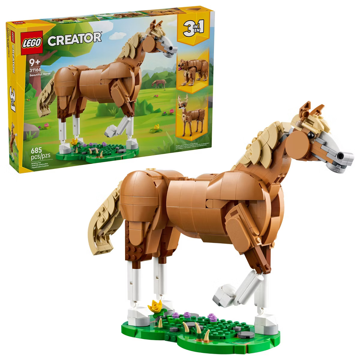 LEGO Creator 3 in 1 Beautiful Horse Building Toy, Christmas Gift for Kids' - 31166 | Target