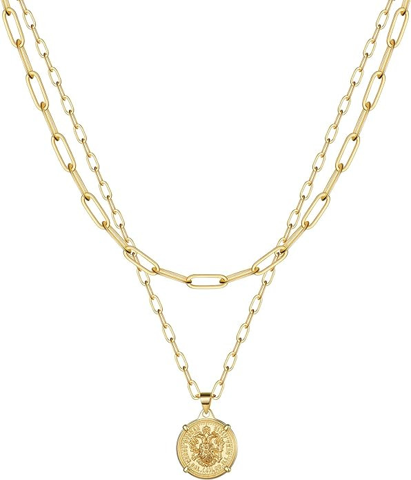 Turandoss Dainty Gold Choker Necklaces for Women - 14K Gold Plated Handmade Medallion Snake Link ... | Amazon (US)