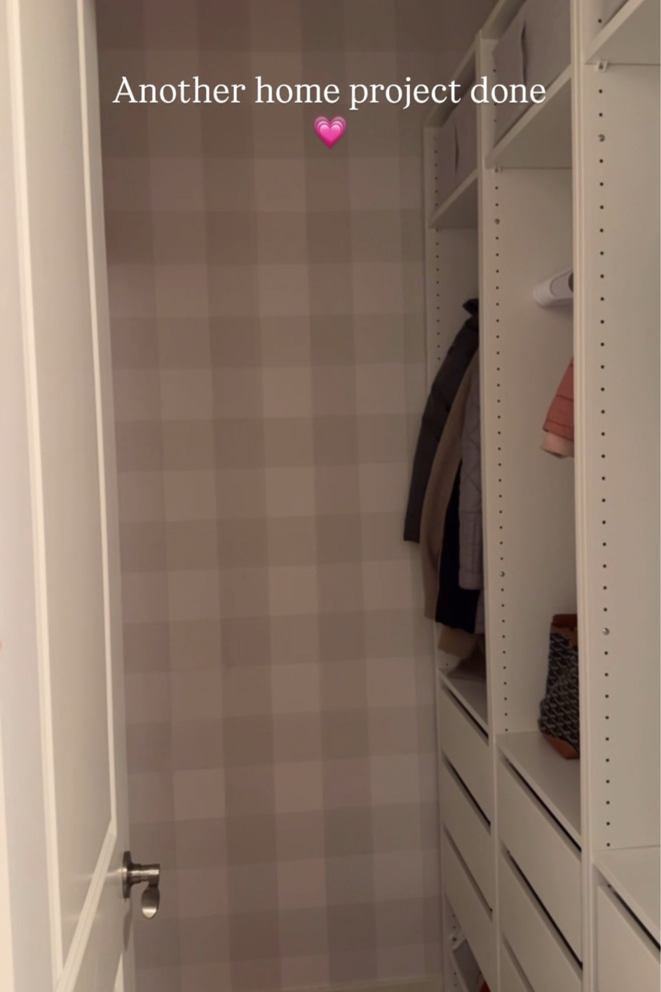 Here is the design system and wallpaper we used 🫶🏼 love this system so much, second closet we’ve used it in! 