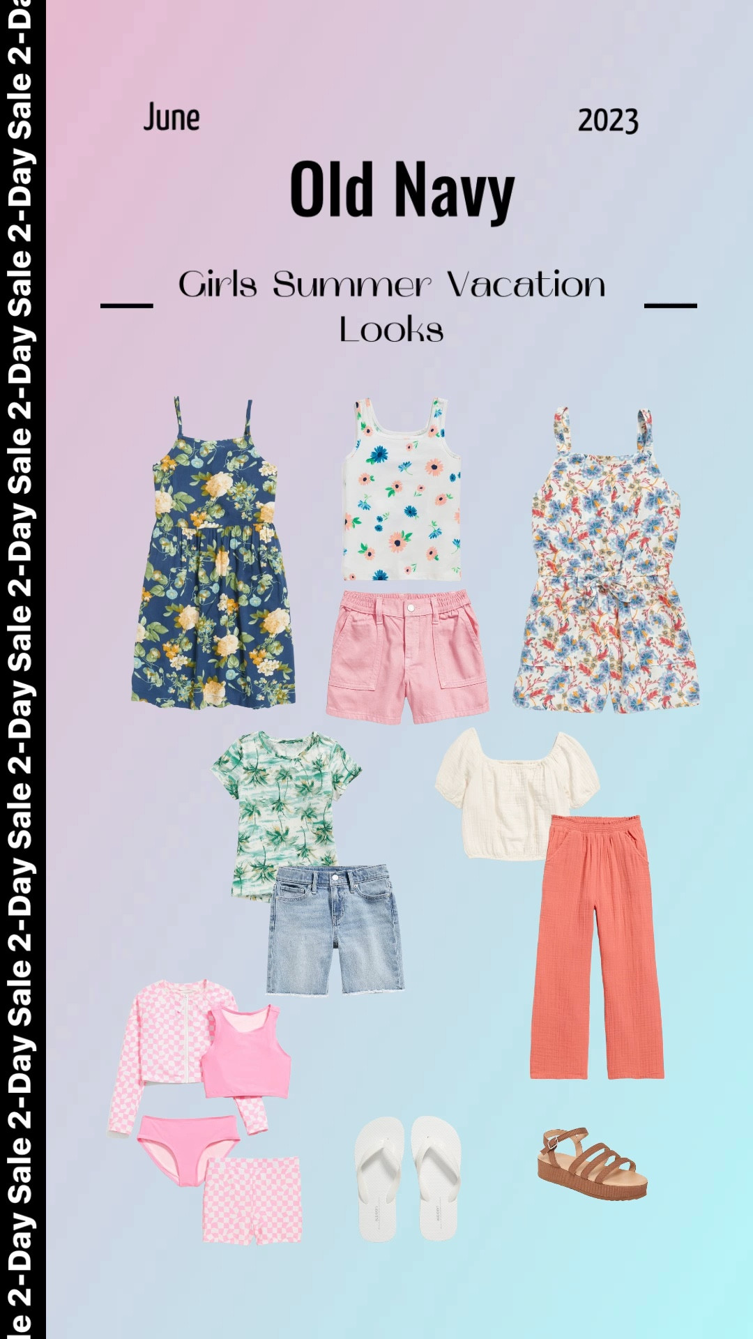 2-Day Only Sale at Old Navy / Girls Summer Vacation Looks / Girls Swim Wear / Casual Wear

#LTKkids #LTKSeasonal #LTKsalealert