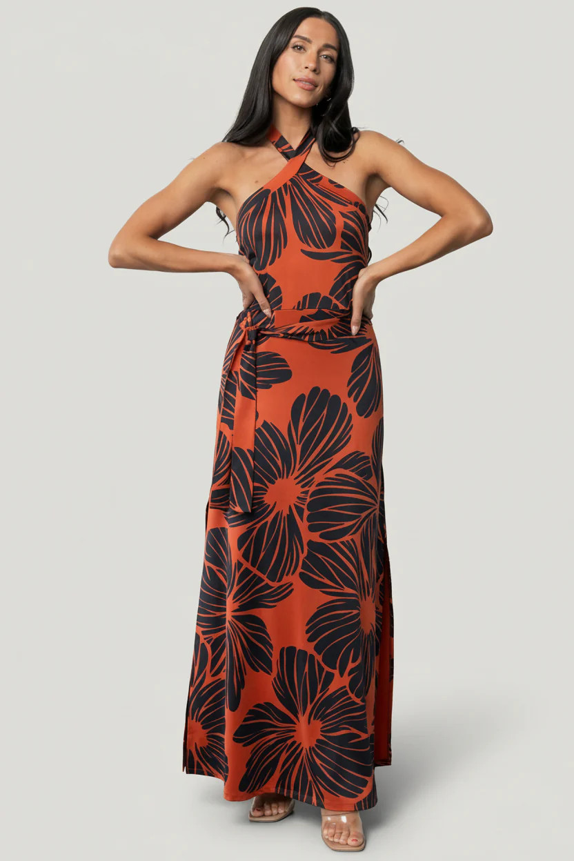 Palma Column Dress | Sienna + Navy | Baltic Born