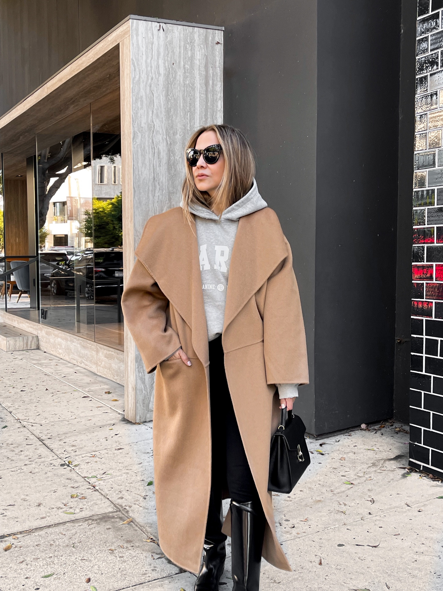 Totme Annecy Cashmere Coat Toteme Annecy Quilted Coat Black Toteme