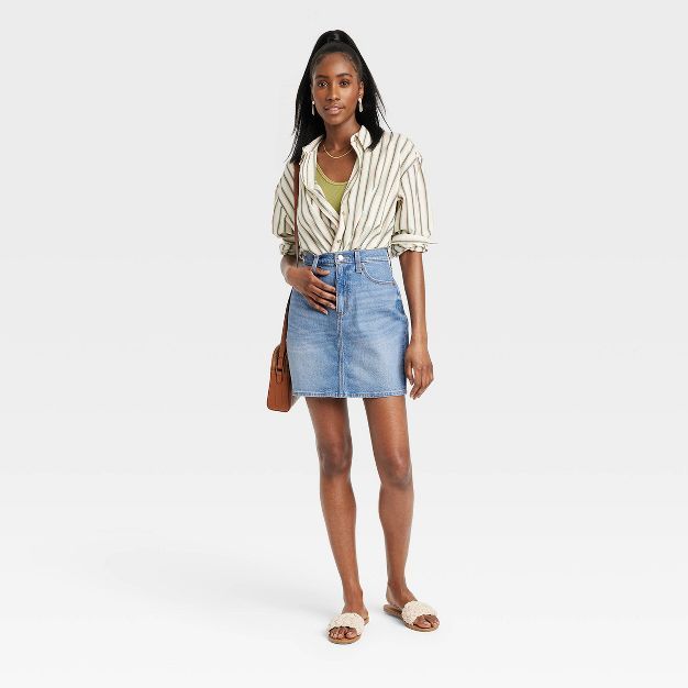 Women's High-Rise Denim Mini Skirt - Universal Thread™ | Target