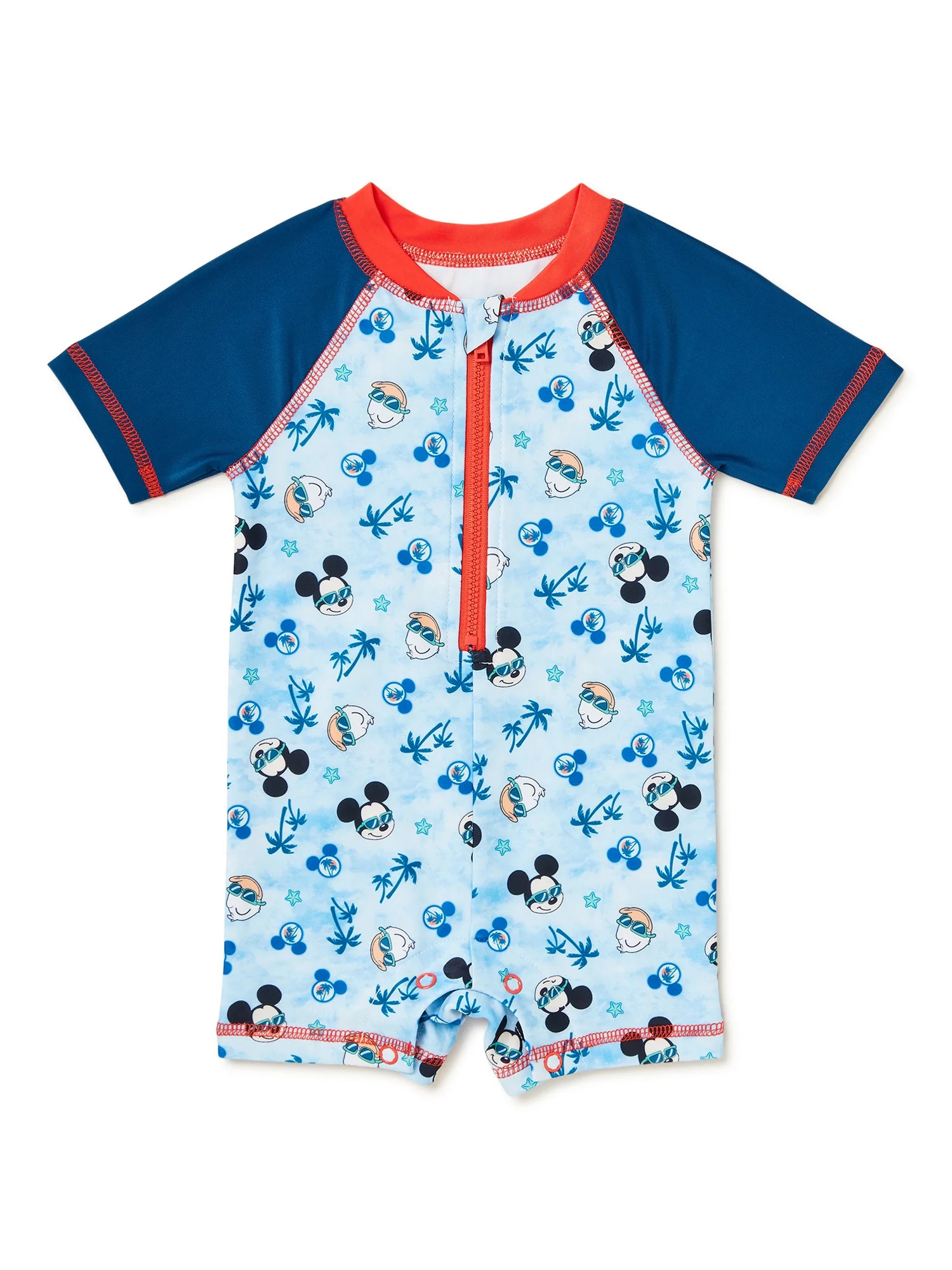 Mickey Mouse Baby Boy Swim One Piece Rash Guard, Sizes 0-12M - Walmart.com | Walmart (US)