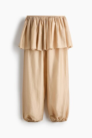 H & M - Balloon-Leg Pants with Layered Skirt - Cream | H&M (US + CA)