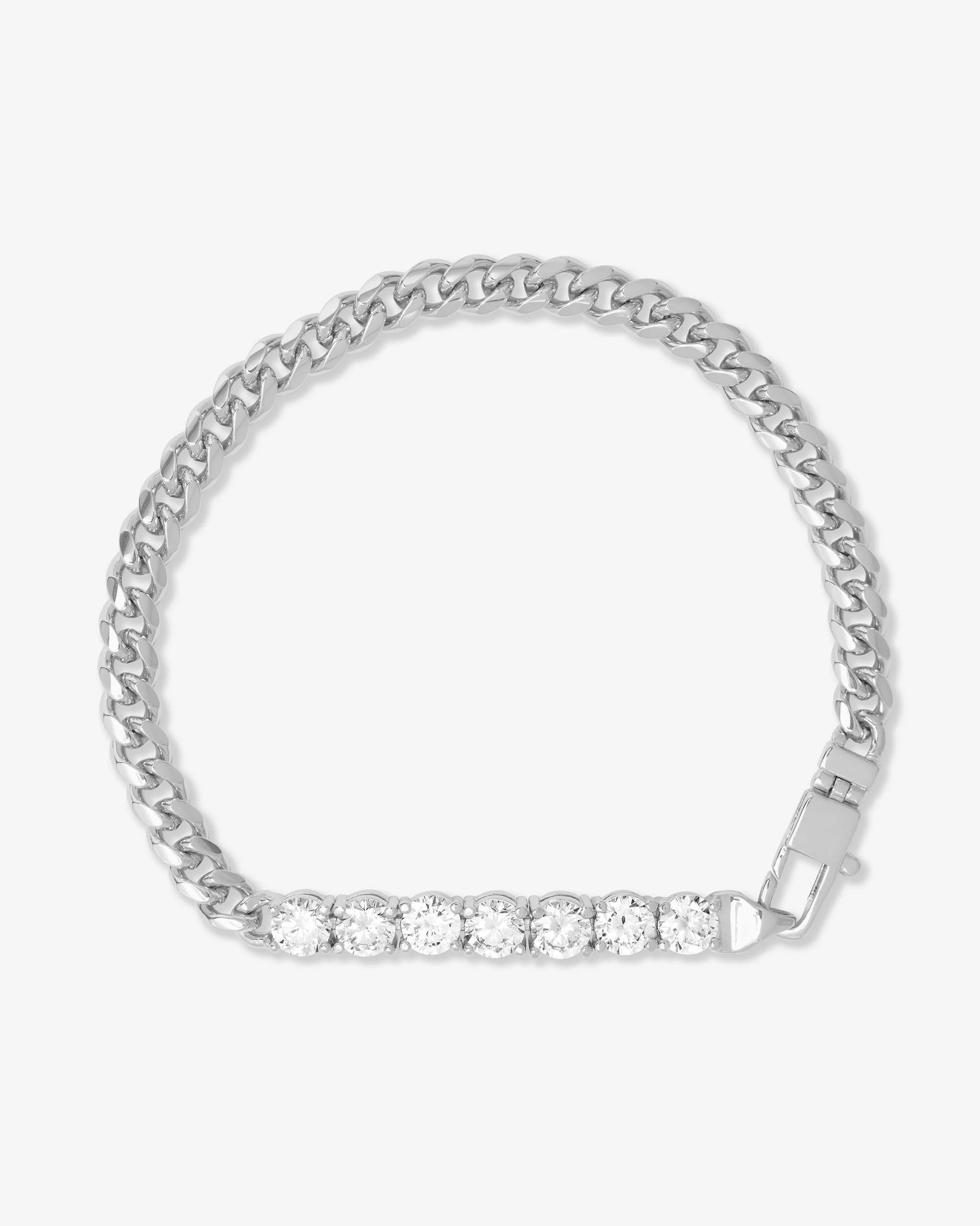 Baby Julian Loves Diamonds Bracelet - Silver|White Diamondettes - 6.5 | Melinda Maria Jewelry