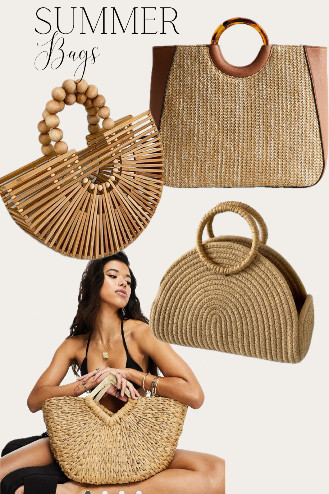 Spring / summer bags, cute jute bags, bamboo bag, tote bag, straw bag.

#LTKitbag #LTKSeasonal #LTKGiftGuide