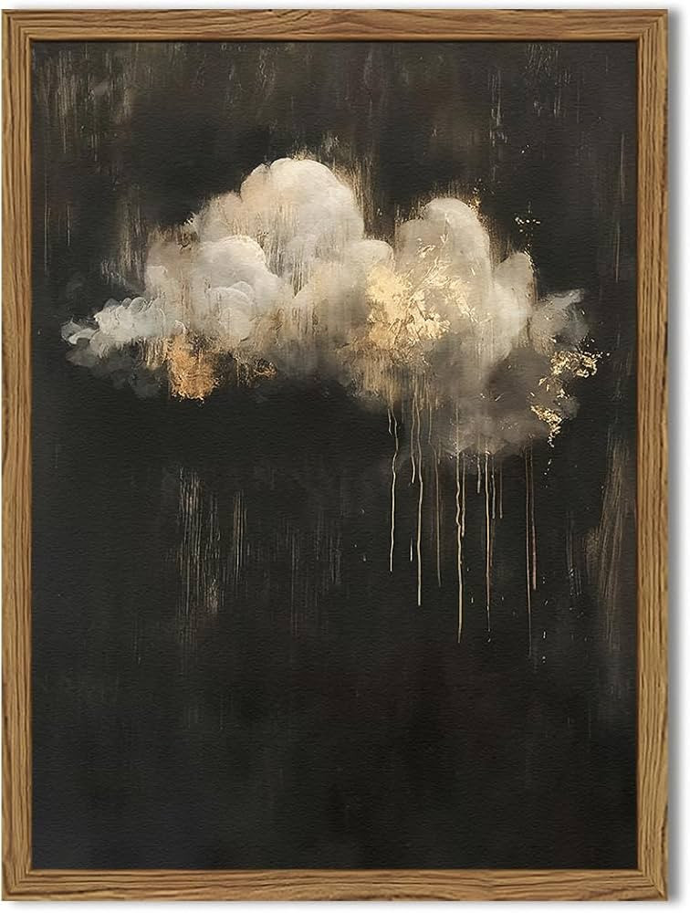 Dark Moody Cloud Wall Art, Vintage Cloud Rain Wall Decor Paintings Abstract Gothic Sky Landscape ... | Amazon (US)