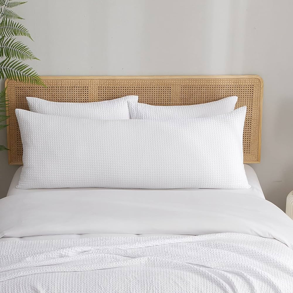 PHF Ultra Soft Waffle Weave Body Pillowcase 20" x 54", No Insert, Breathable & Skin-Friendly Body... | Amazon (US)