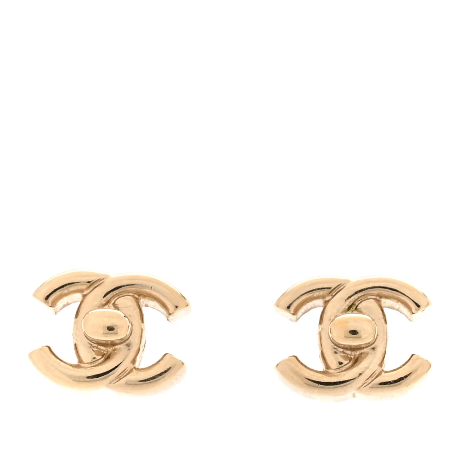 Chanel Metal CC Turnlock Earrings Gold 1859196 | FASHIONPHILE (US)