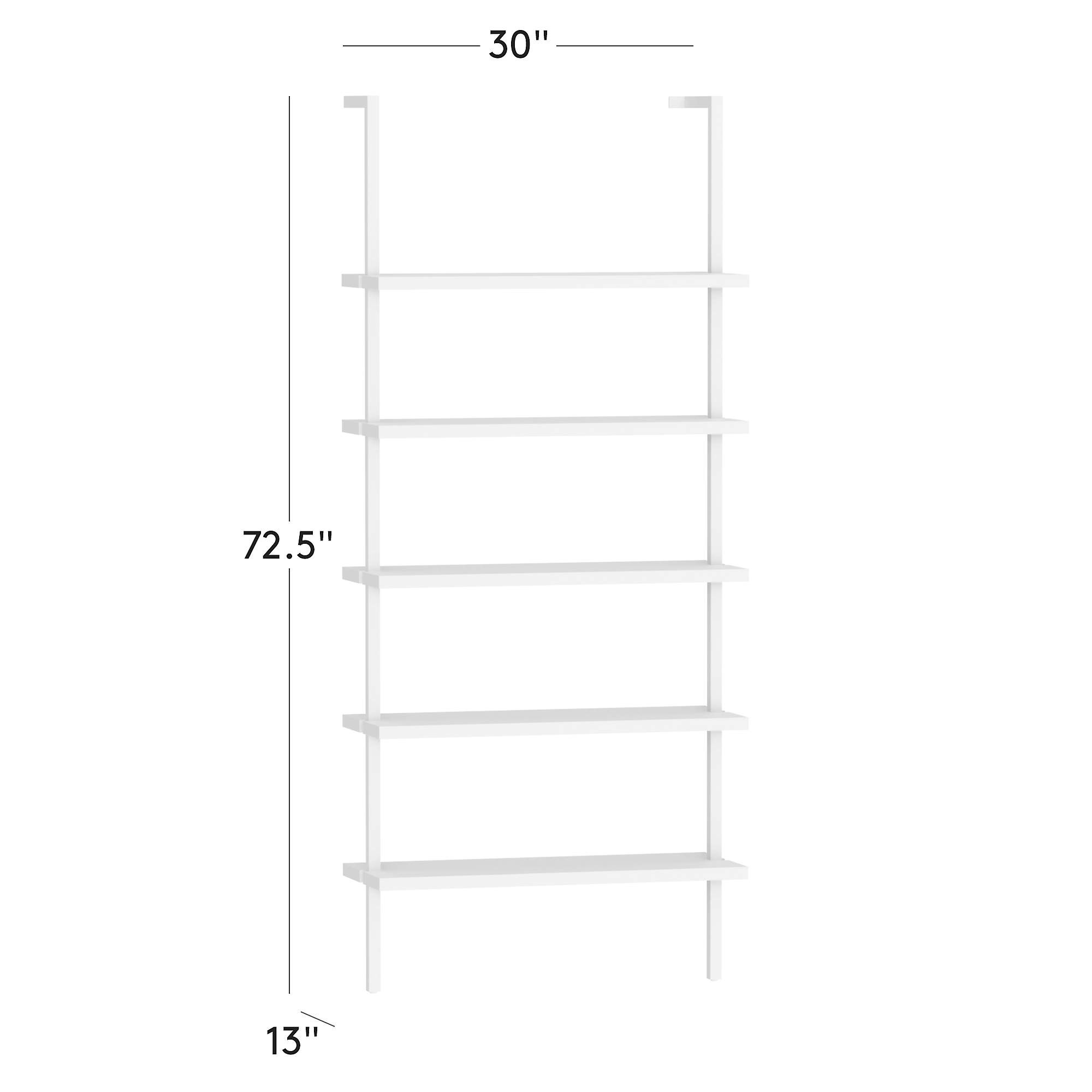Stairway 72.5" White Metal Wall Mount Bookcase + Reviews | CB2 | CB2