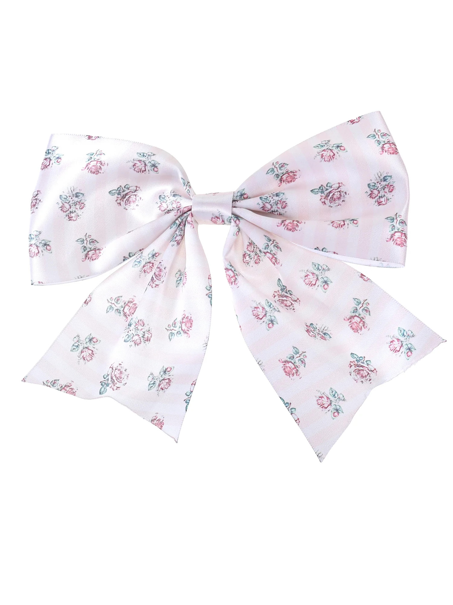 Way to Celebrate Easter Pink Rose Calico Print Hair Bow, 1 Piece | Walmart (US)